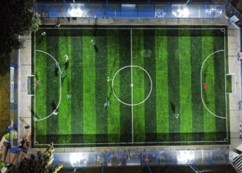 MMUNICIPALIDAD DE BELLAVISTA INAUGURÓ EL REMOZADO CAMPO DEPORTIVO DEL PARQUE TABOADITA