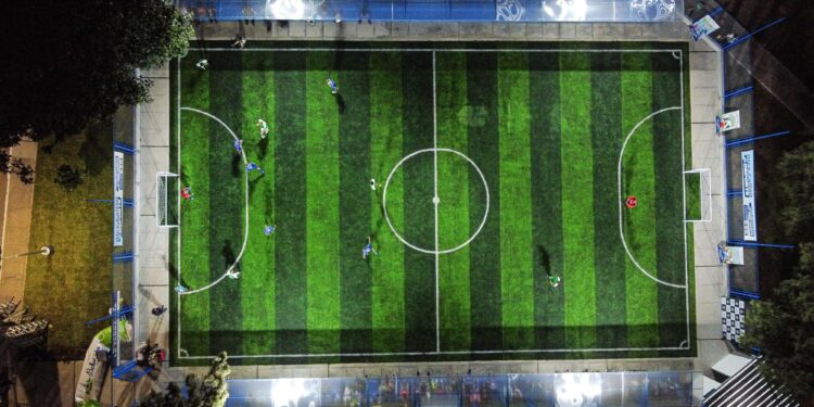 MMUNICIPALIDAD DE BELLAVISTA INAUGURÓ EL REMOZADO CAMPO DEPORTIVO DEL PARQUE TABOADITA