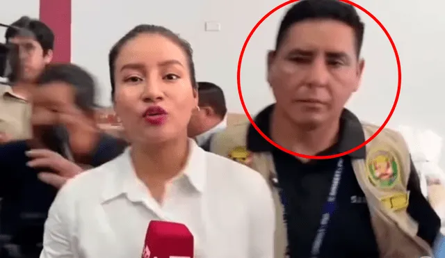 PERIODISTA DE TV PERÚ ES AGREDIDA EN VIVO POR POLICÍA QUE CUSTODIABA A MINISTRO DE AMBIENTE