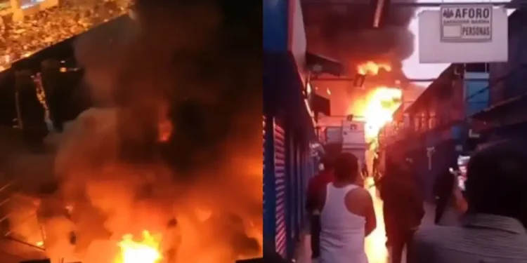 Se registra incendio en galería de jr. Huanta, en Cercado de Lima cerca al Centro Comercial Paruro: al lugar llegan 27 unidades de bomberos