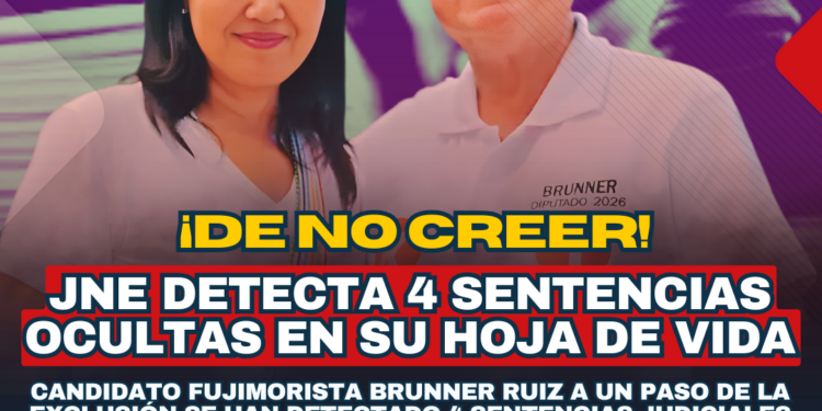 El «olvido» de Brunner Ruiz: Candidato de Fuerza Popular enfrenta exclusión por ocultar sentencias